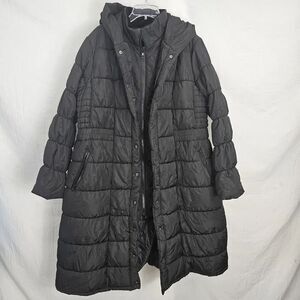 Torrid Long Line Puffer Coat Maxi Fit Women's Plus Size 4 4X Black